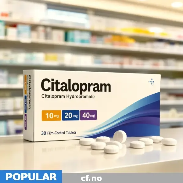 Citalopram uten resept - 40mg 4 tabletter, nettapotek